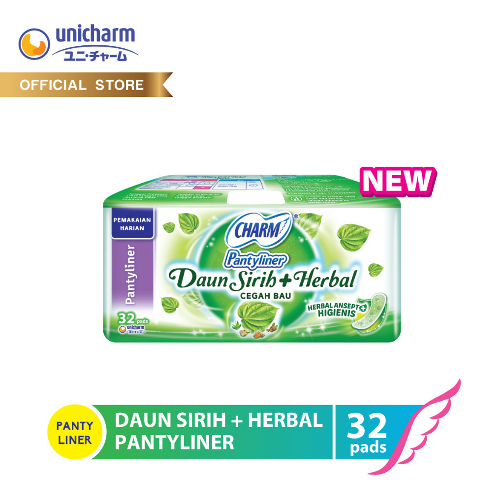 Charm Pantyliner Daun Sirih + Herbal 32 pads