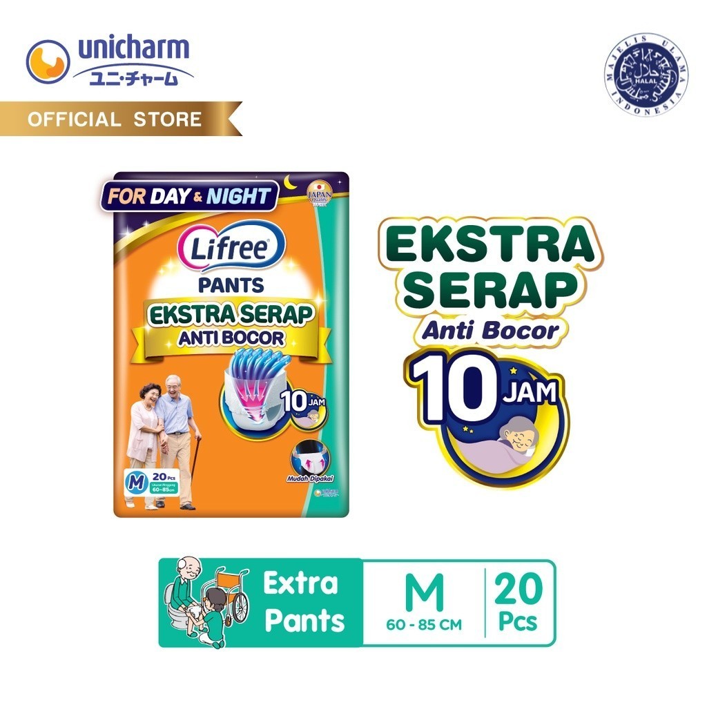 Popok Dewasa Lifree Celana Ekstra Serap - M 20
