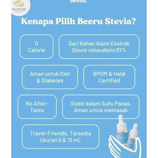 

Beeru Stevia Gganti Gula Pasir Natural Sweetener Pemanis Ala 0 Tanpa Kal 5Ml 15Ml Aman Bagi Diabetes