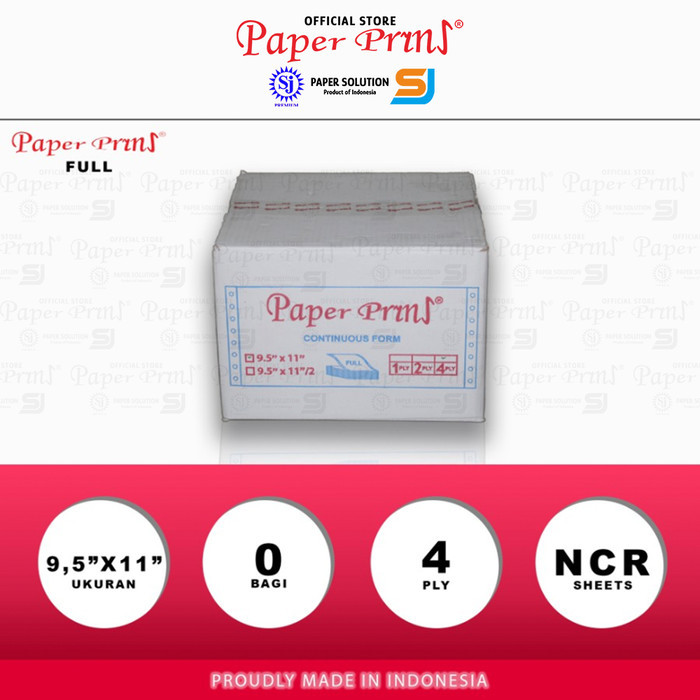 

Paperpryns Kertas Continuous Form Full 4PLY NCR 9,5" x 11