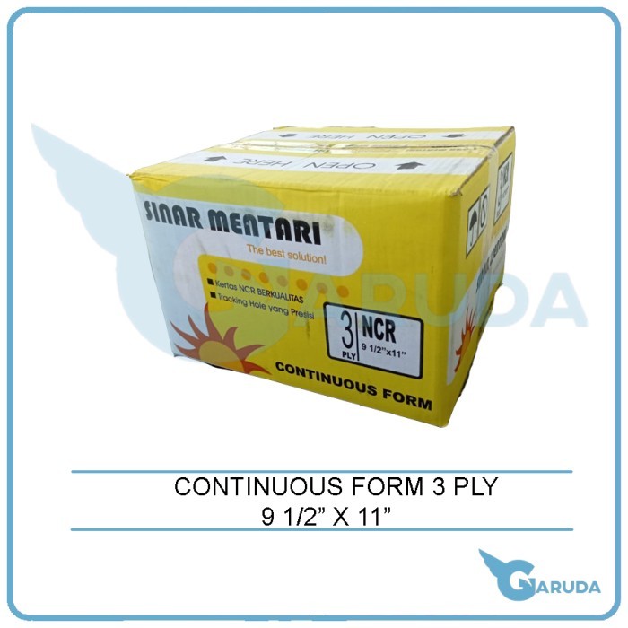 

Continuous Form / Kertas Komputer Paper Print 9 1/2" x 11" 3 ply (K3)