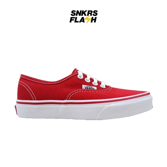 VANS Kids Authentic Red True White Sepatu Sneakers Anak - VN000WWX6RT - Size 32.5