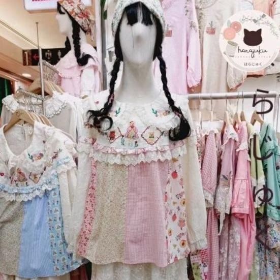 Eugenie Blouse Patchwork Pink New Hys Import Bkk