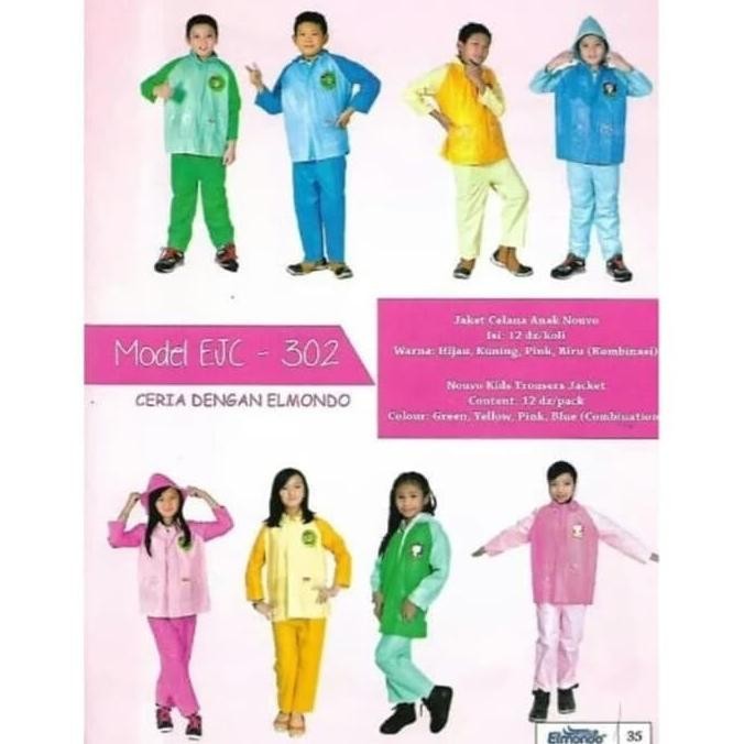 JAS HUJAN ANAK STELAN ELMONDO - ELMONDO RAINCOAT ANAK SETELAN