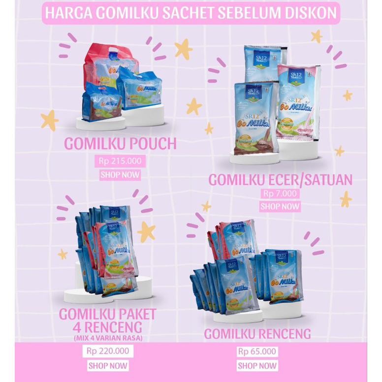 

[ COD ] - AGEN SR12 - GOMILKU SR12 SACHET / SUSU ETAWA / SUSU KESEHATAN / SUSU TULANG