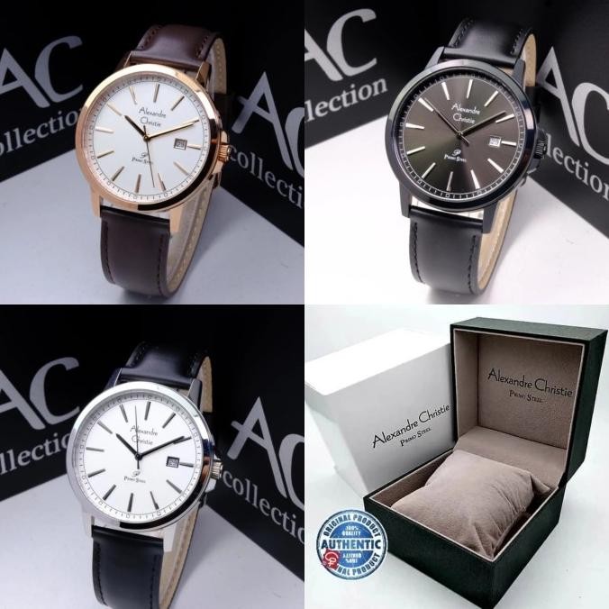 JAM TANGAN PRIA ALEXANDRE CHRISTIE AC1014 AC 1014 SILVER BLUE ORIGINAL
