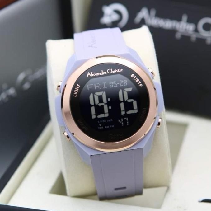 ALEXANDRE CHRISTIE AC9342 AC 9342 BLACK ROSE GOLD JAM WANITA DIGITAL