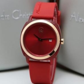 ALEXANDRE CHRISTIE AC2763 AC 2763 RED JAM TANGAN WANITA ORIGINAL