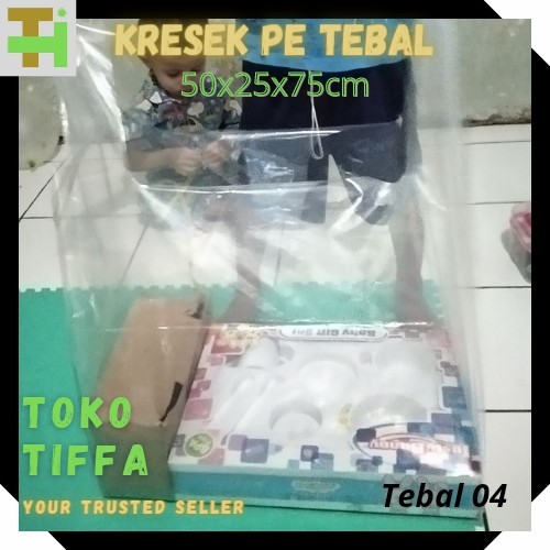 Kresek Bening 50X75 Bening Tebal 04 Kantong Plastik Stok Terbatas