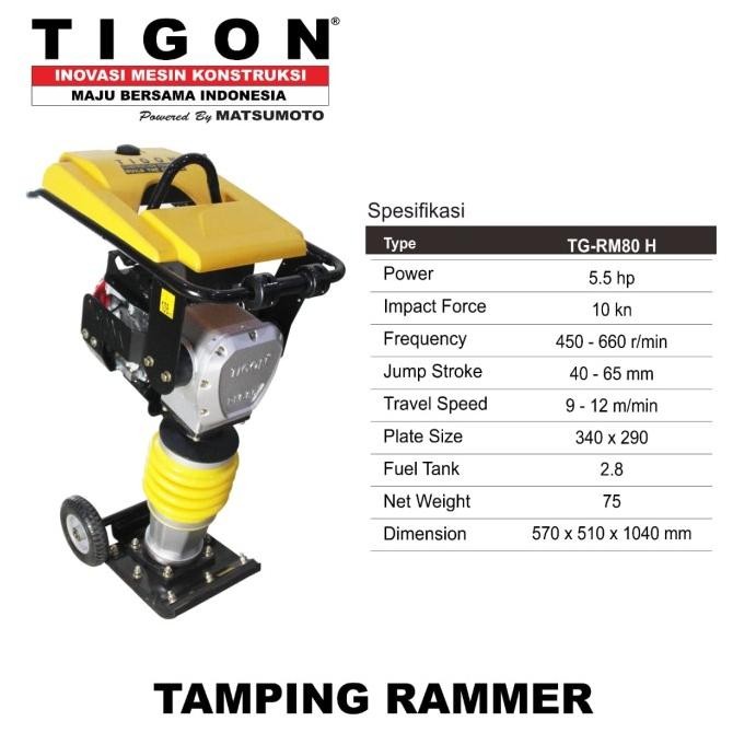 Mesin Stamper Kuda Honda.. Plate Compactor Diesel Tigon