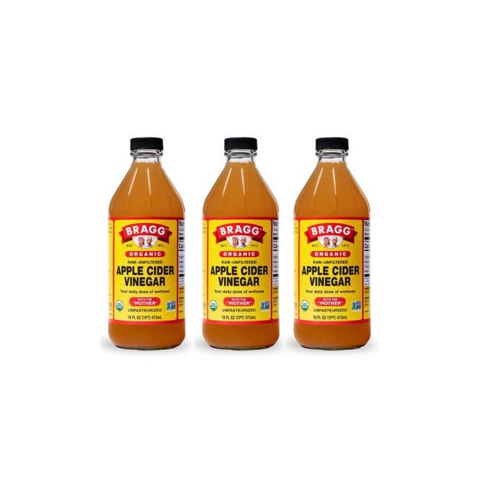 

Bundling 3 pcs Bragg Organic Raw Unfiltered Apple Cider Vinegar 473ml