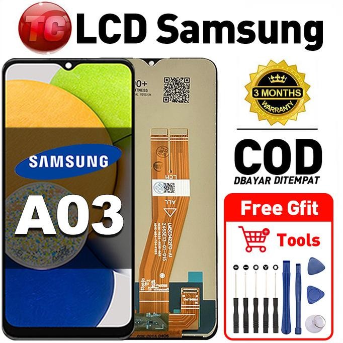 Original Lcd Samsung A03 fullset ori asli Layar hp touchscreen Sentuh Versi Tinggi COD AGR