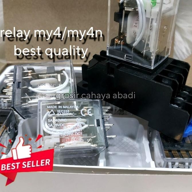 RELAY MY4/MY4N 12VDC 14KAKI 5A/RELAY MY4/RELAY MY4N SET SOCKET RESTOCK