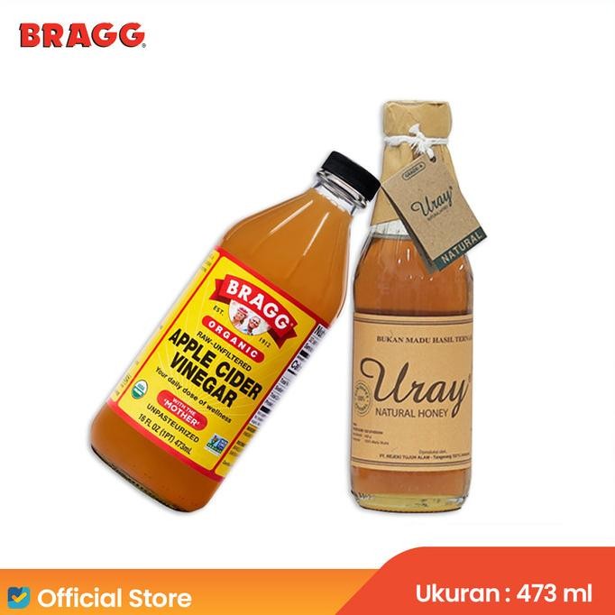 

Bunding Bragg Organic Apple Cider Vinegar 473 ml + Madu Uray 450 gr