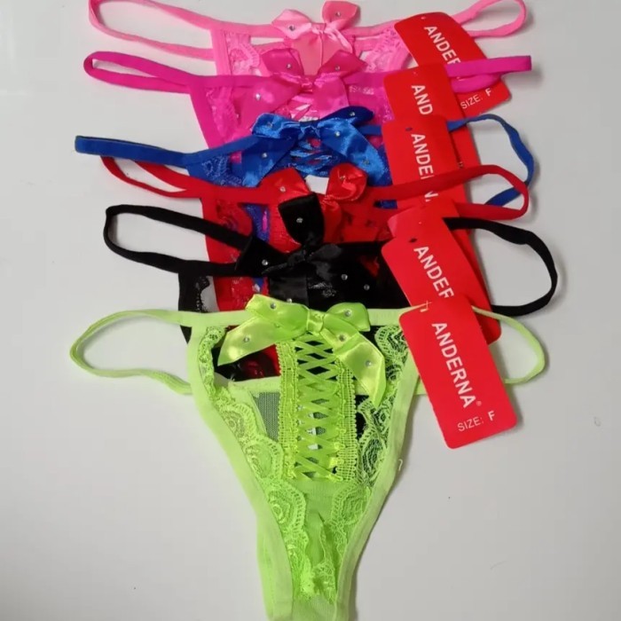 PRODUK TERBATAS Celana dalam cd g-string thong wanita lingerie brukat brokat lace sexy