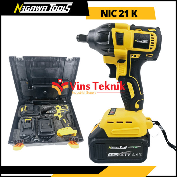impact wrench brushless 21V Nagawa mesin impact pembuka baut