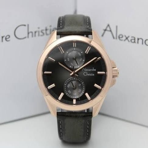 ALEXANDRE CHRISTIE AC6573 AC 6573 BLACK ROSEGOLD JAM PRIA ORIGINAL