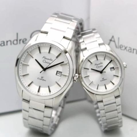 ALEXANDRE CHRISTIE AC8648 AC 8648 SILVER JAM TANGAN PRIA WANITA ORIGIN