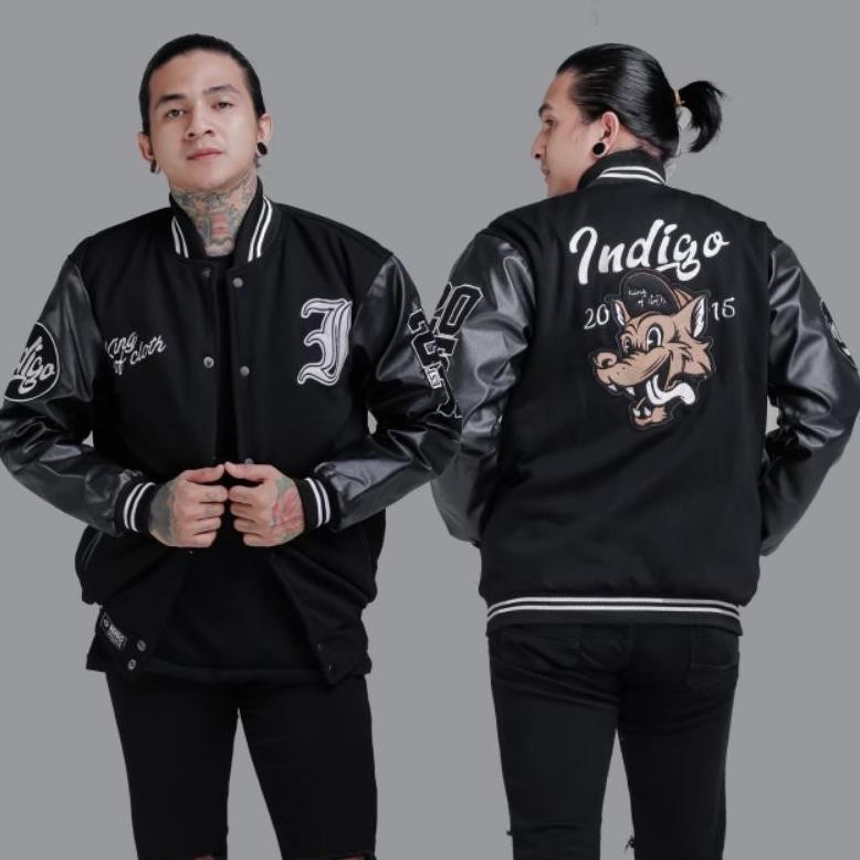 Jaket Varsity Modern Keren Baseball Indigo King Of Cloth Looney Tunes Vintage Style