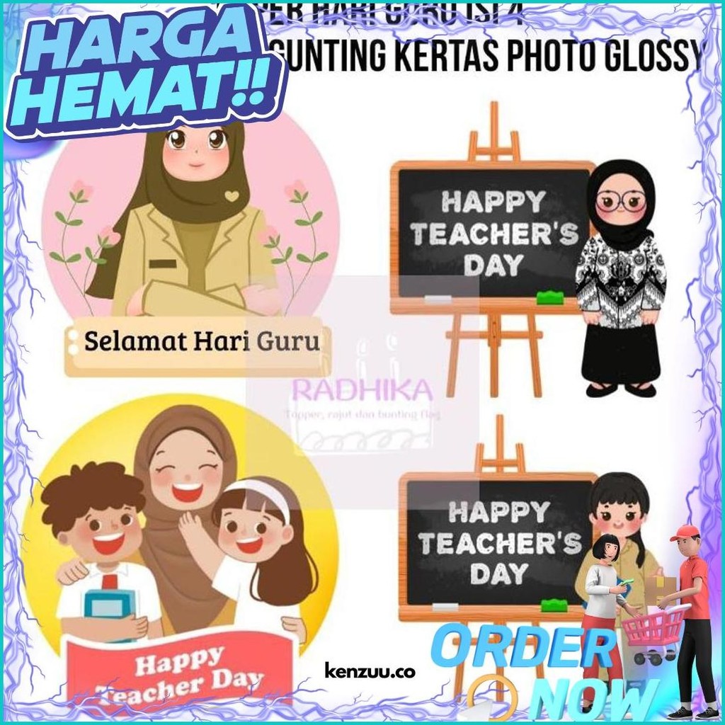 Topper Selamat Hari Guru Isi 4 Happy Teacher Day Sale