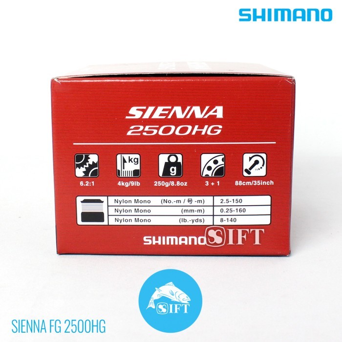 Reel Shimano Sienna Fg 2000 2500 C3000 4000 Spinning Resmi Original