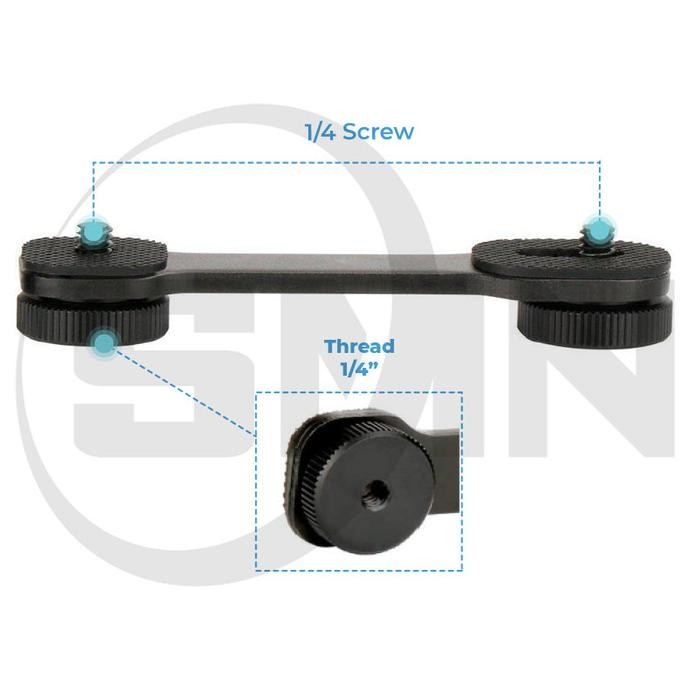 Ulanzi Triple Cold Shoe Mount Extension Bracket For Gimbal Stabilizer
