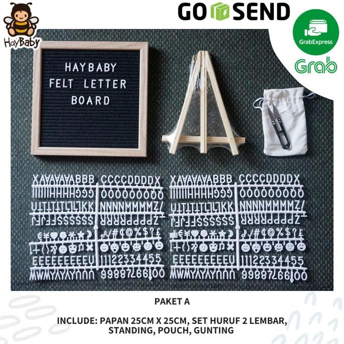 

BEBAS ONGKIR - FELT LETTER BOARD Set Lengkap/papan Nama Bayi. READY STOCK