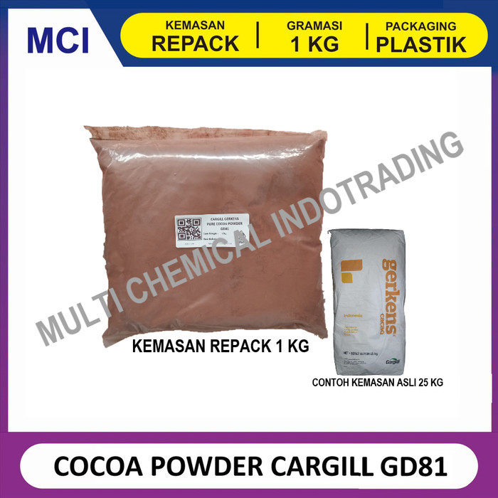 

CARGILL PURE COCOA POWDER GD81 - BUBUK COKELAT MURNI - REPACK 1 KG