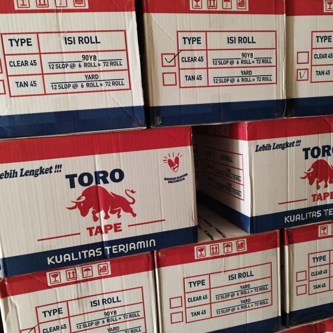 

Lakban Bening Toro 1 Dus Isi 72 Pcs 45 Mm X 90 Yb