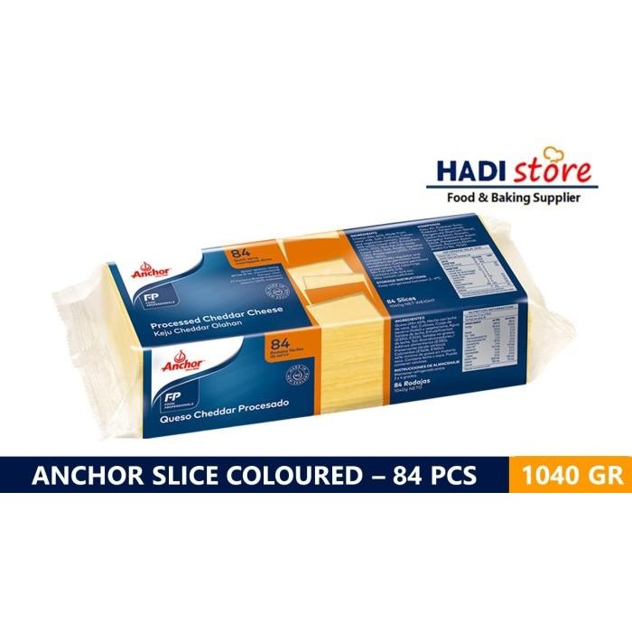 

Anchor Red Cheddar Cheese Keju Burger Slice 84 - 1 Kg