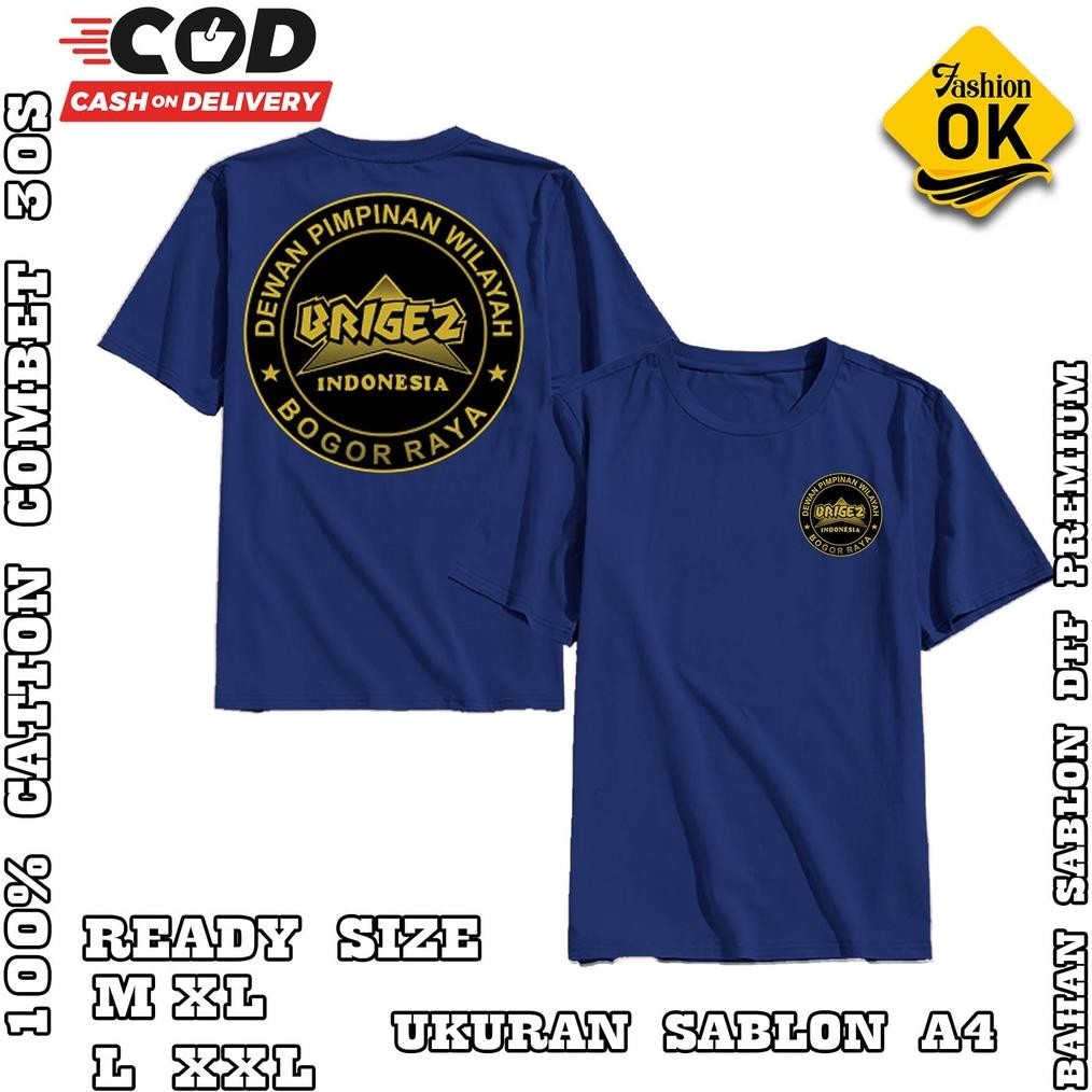 Baju Kaos Ormas Brigez Indonesia Best Quality Cotton Soft Combad 30S Plastisol Dtf