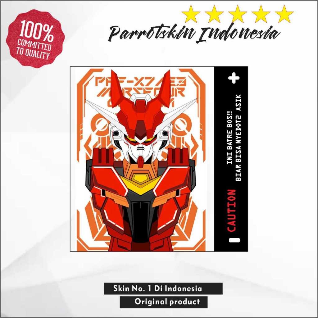 

Wrap* Warp Batre 18650 21700 Gundam Edition 03 Merah Wrap Skin Stiker Garksin CUSTOM Gratis (2pcs)