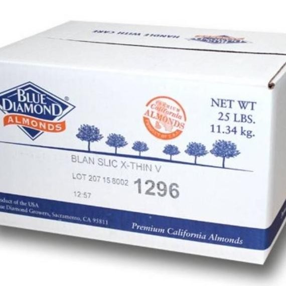 

Almond Slice Blue Diamond 25 Lbs 11.34 Kg 1 Dus Isi 11,34 Kg (25 Lbs)
