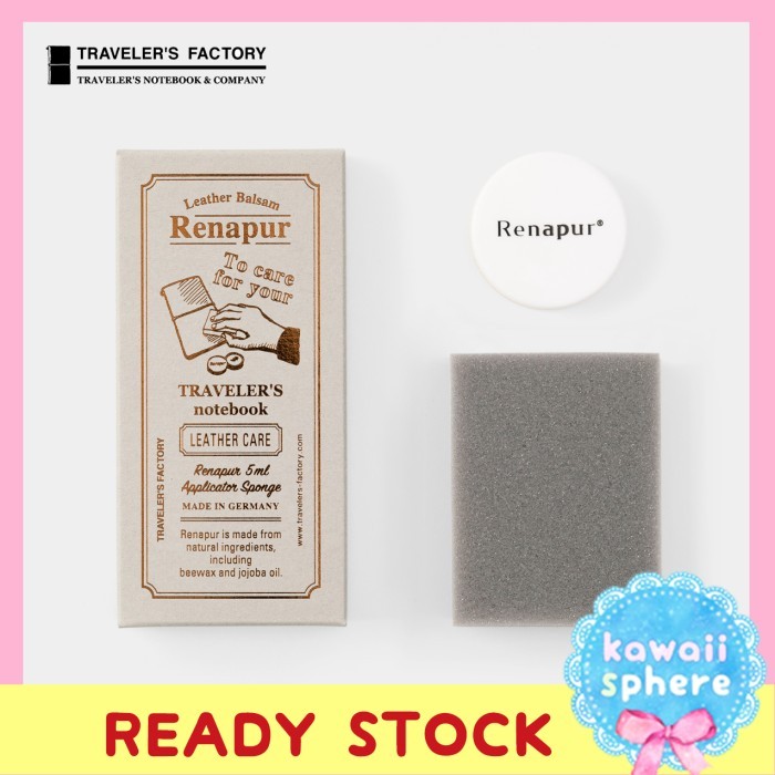 

Traveler's Notebook Renapur Leather Treatment 5 ml Set Leather Care Balm untuk kulit asli Travelers