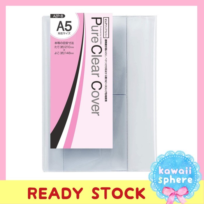 

Pure Clear Cover A5 Cover Buku PVC Transparan ukuran A5 Ready Stock