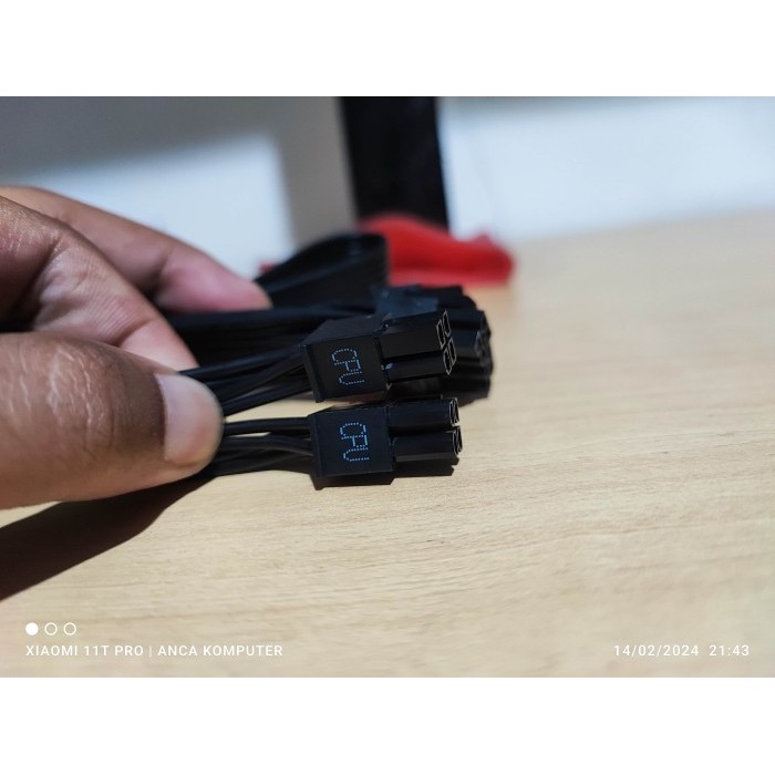 kabel modular 8 pin psu ke 2x cpu 8 pin (4+4) thermaltake TERBAIK