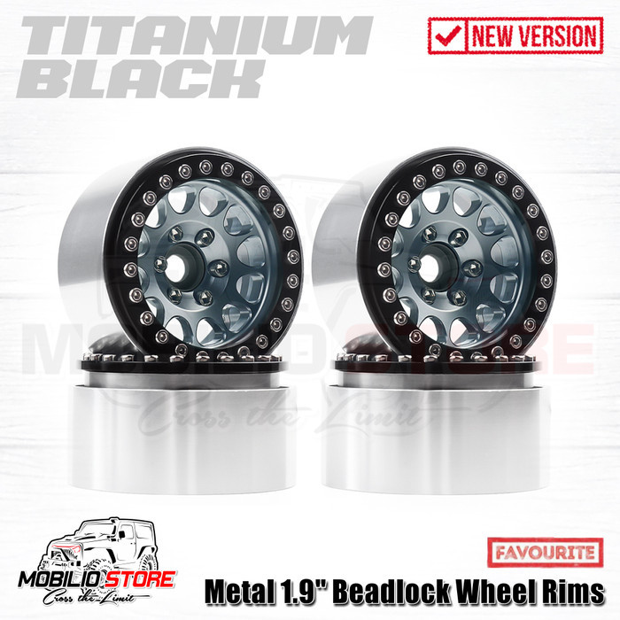 Velg Beadlock 1.9 Realistic Metal Rims RC 1/10 Crawler Axial Traxxas