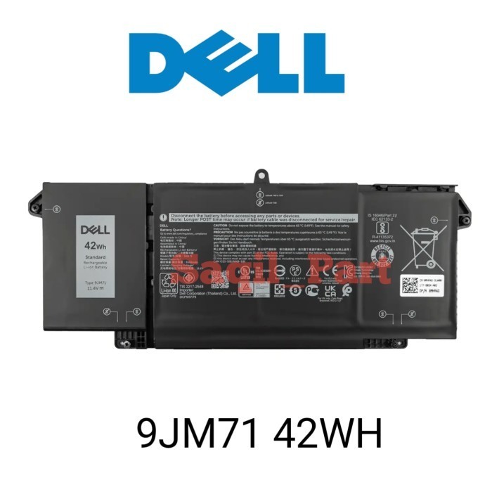 Baterai Batre Dell Latitude 5320 7320 7420 2-in-1 9JM71 42Wh