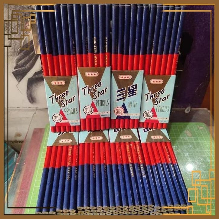 

[R255] Pensil tukang merah biru 12pcs