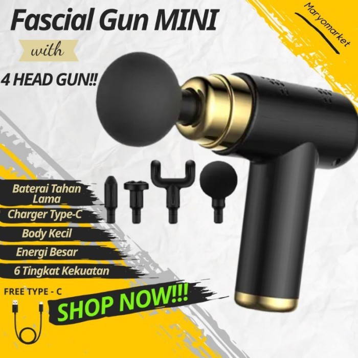 Promo!! Massage Gun Fascial Gun Mini Fascial Gun Mini Massage Gun Elektrik