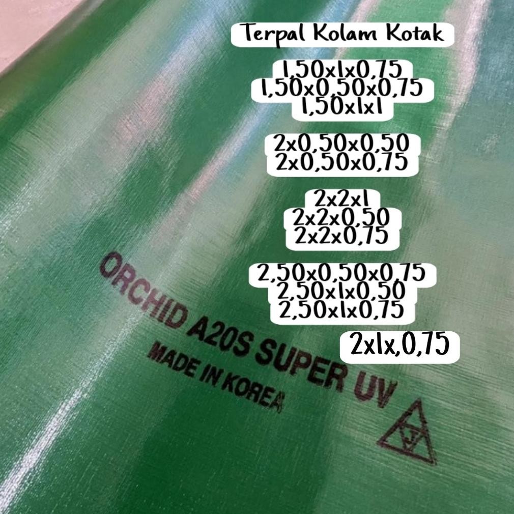 TERPAL KOLAM IKAN A20S ORCHID 1,50X1X0,75 /TERPAL IKAN LELE/ TERPAL KOLAM KOTAK/ TERPAL TEBAL