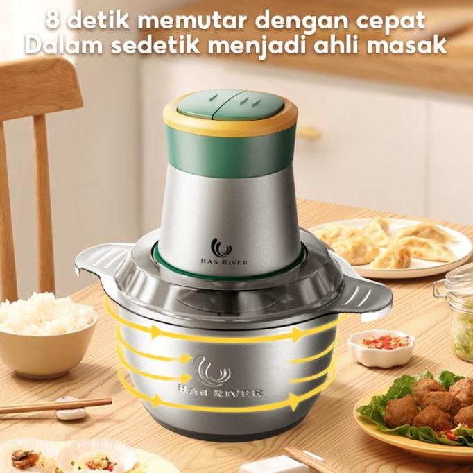 

Han River Blender Penggiling Daging Chopper 2L Gilingan Daging Original Dan Terpercaya