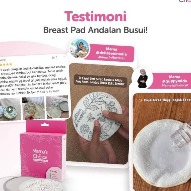 

Washable Breast Pad Mama'S Choice - Breast Pad Yerap Asi Cuci Ulang