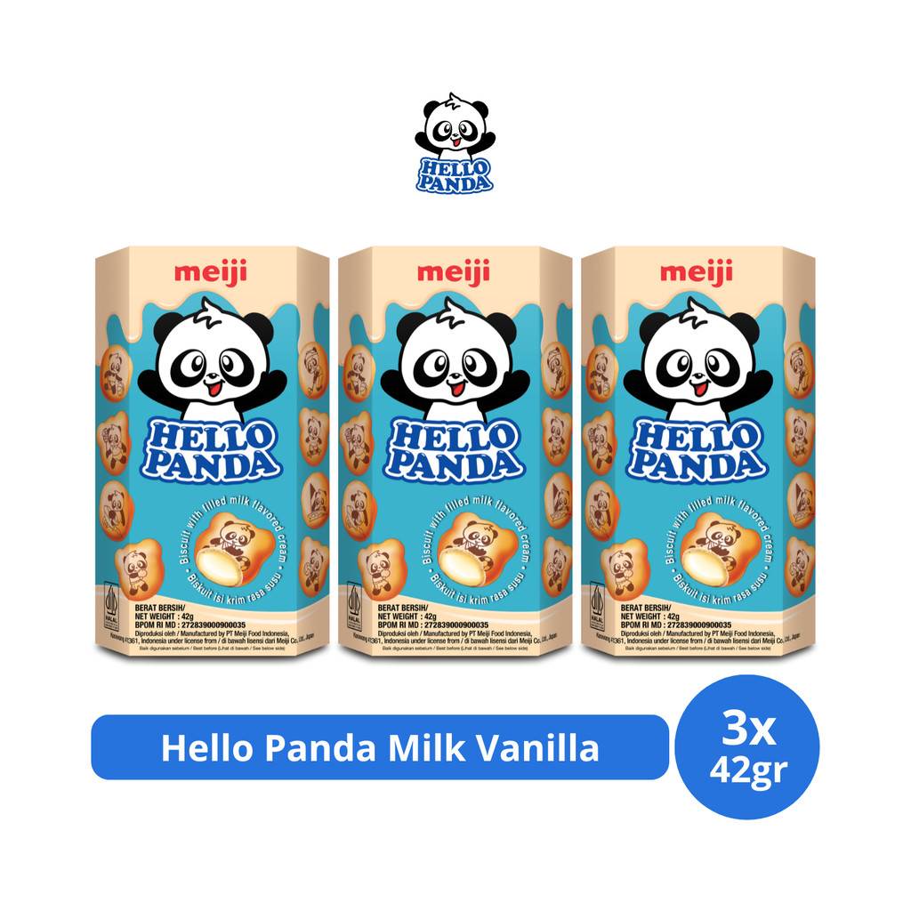 

Hello Panda Milk Vanilla 42gr x 3 pcs