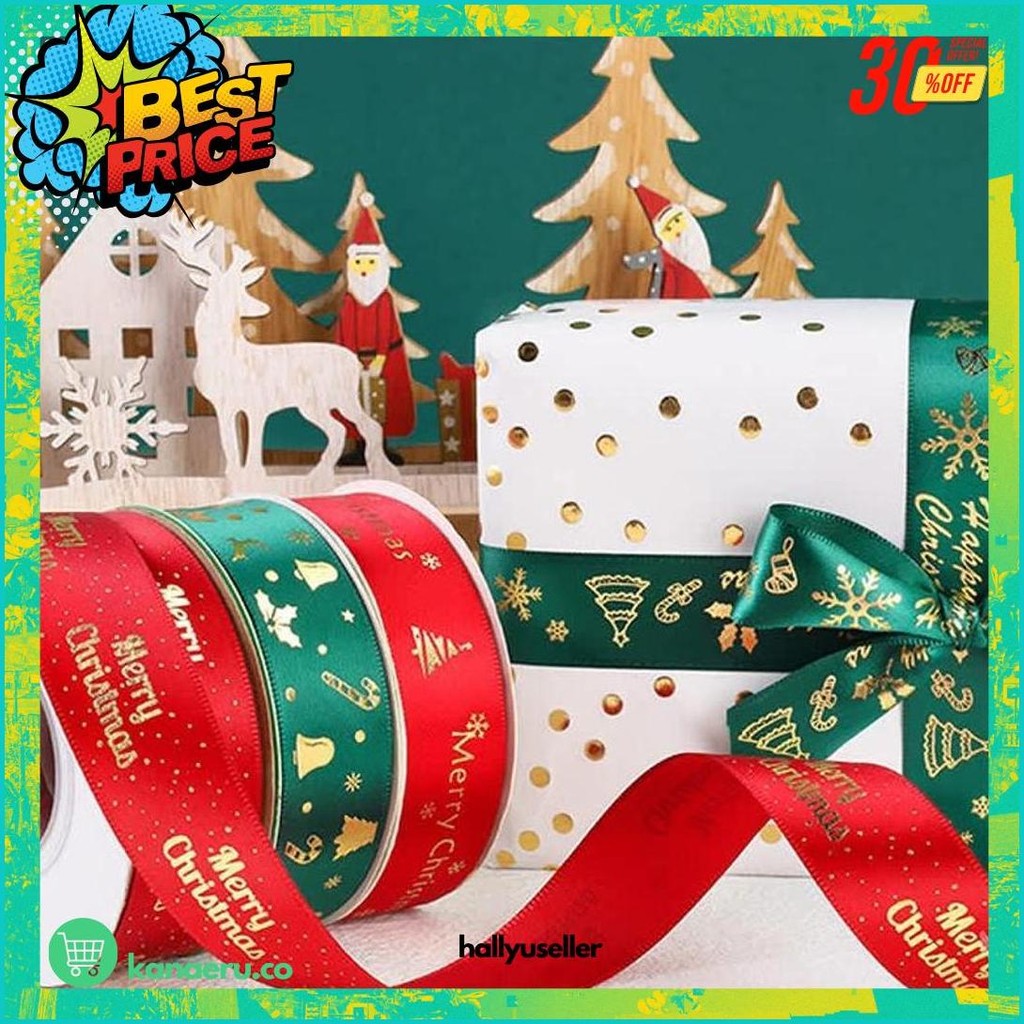

1 Roll Pita Natal 2,5Cm - Ribbon Premium Christmas Ps112 Murah
