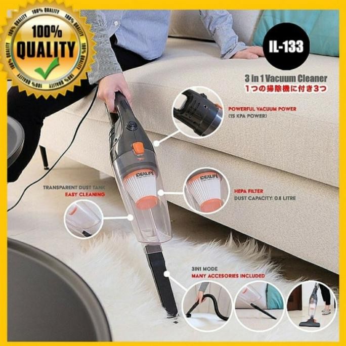 

TERSEDIA MINI VACUUM CLEANER 2IN1 IDEALIFE ALAT PENYEDOT DEBU SERBAGUNA IL 133
