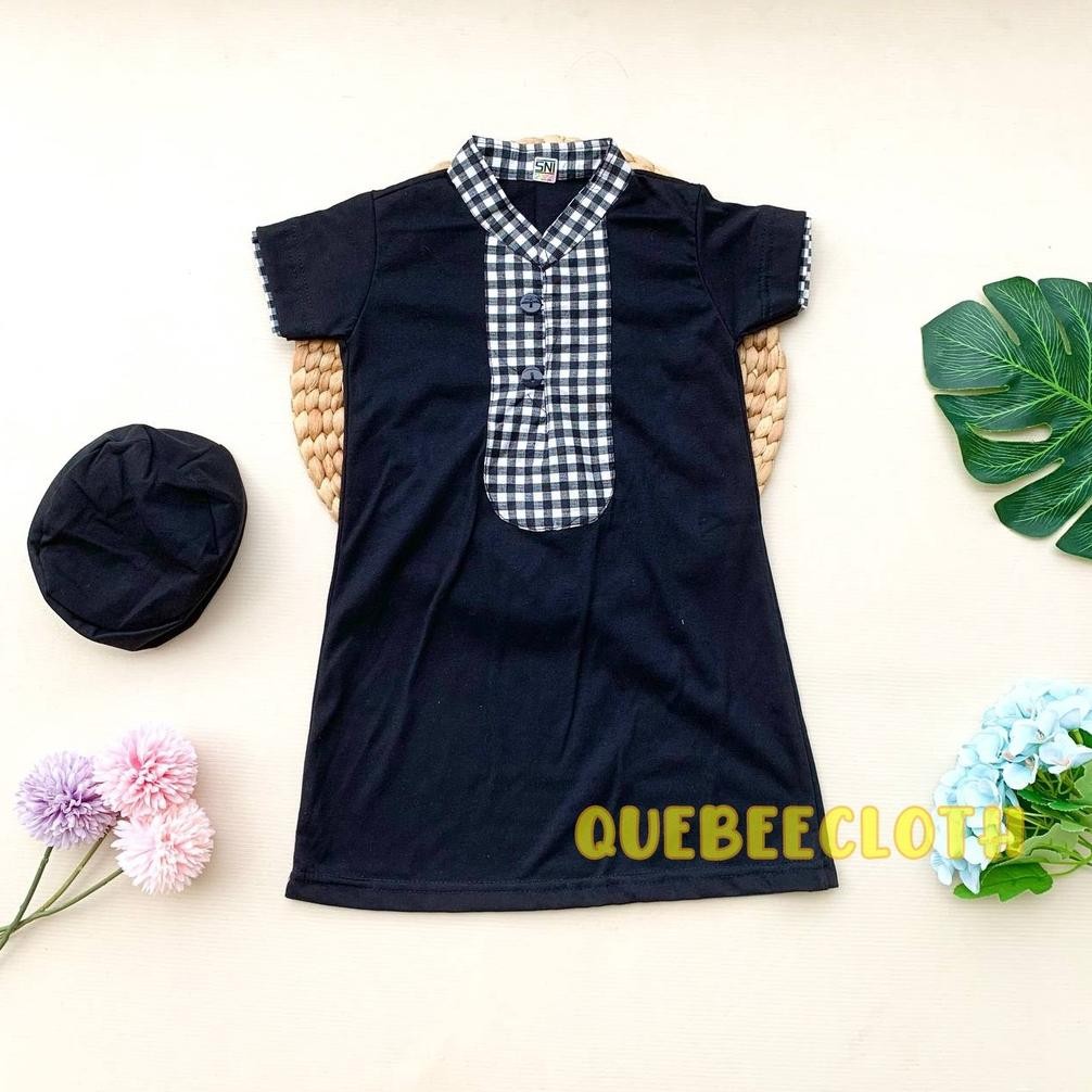 QUEBEECLOTH FASHION MUSLIM BAYI COWOK BAJU KOKO JUBAH BAYI BARU LAHIR