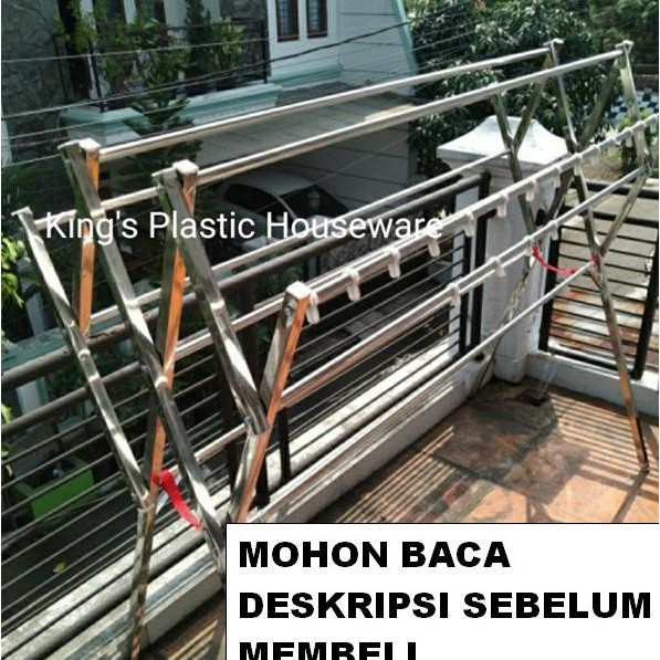 Jemuran Stainless Steel RUBICON STEEL Kotak Jemuran Pakaian Baju Tebal