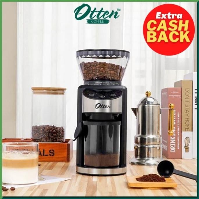 Otten - Mesin Penggiling Kopi Conical Burr Layar Sentuh Coffee Grinder