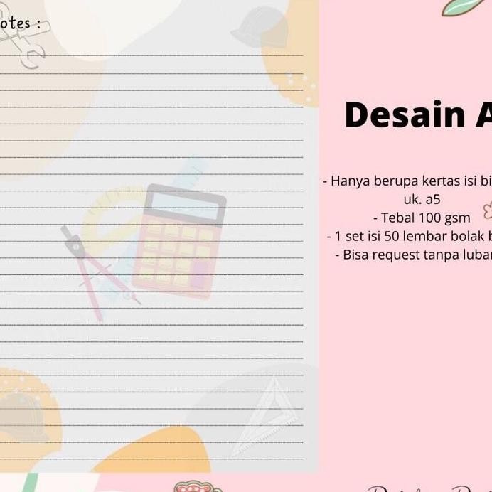 

Loose Leaf A5 Ring 6 Ring 20 Motif Kertas Refill Isi Binder Catatan Agenda Buku Daily Planner Budgeting Jurnal Journaling Weekly Planner Notebook Notepad Notes